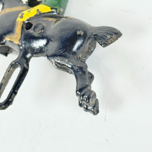 Vintage Cast Metal Horse & Jockey Figurine Art Racing Collectible Decor - Picture 6 of 10